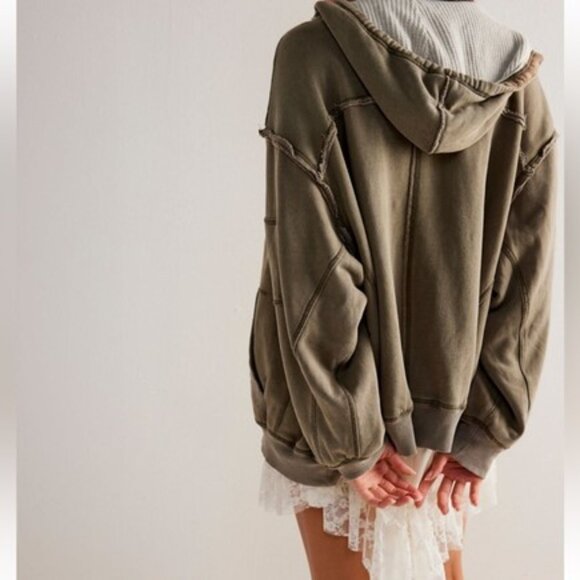 FREE PEOPLE THERMAL LINED HOODIE NEW - Picture 2 of 4